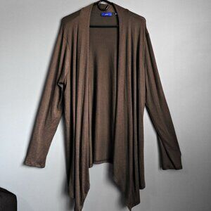 Apt.9 Green Knit Fly Away Cardigan Sweater, Extra Large